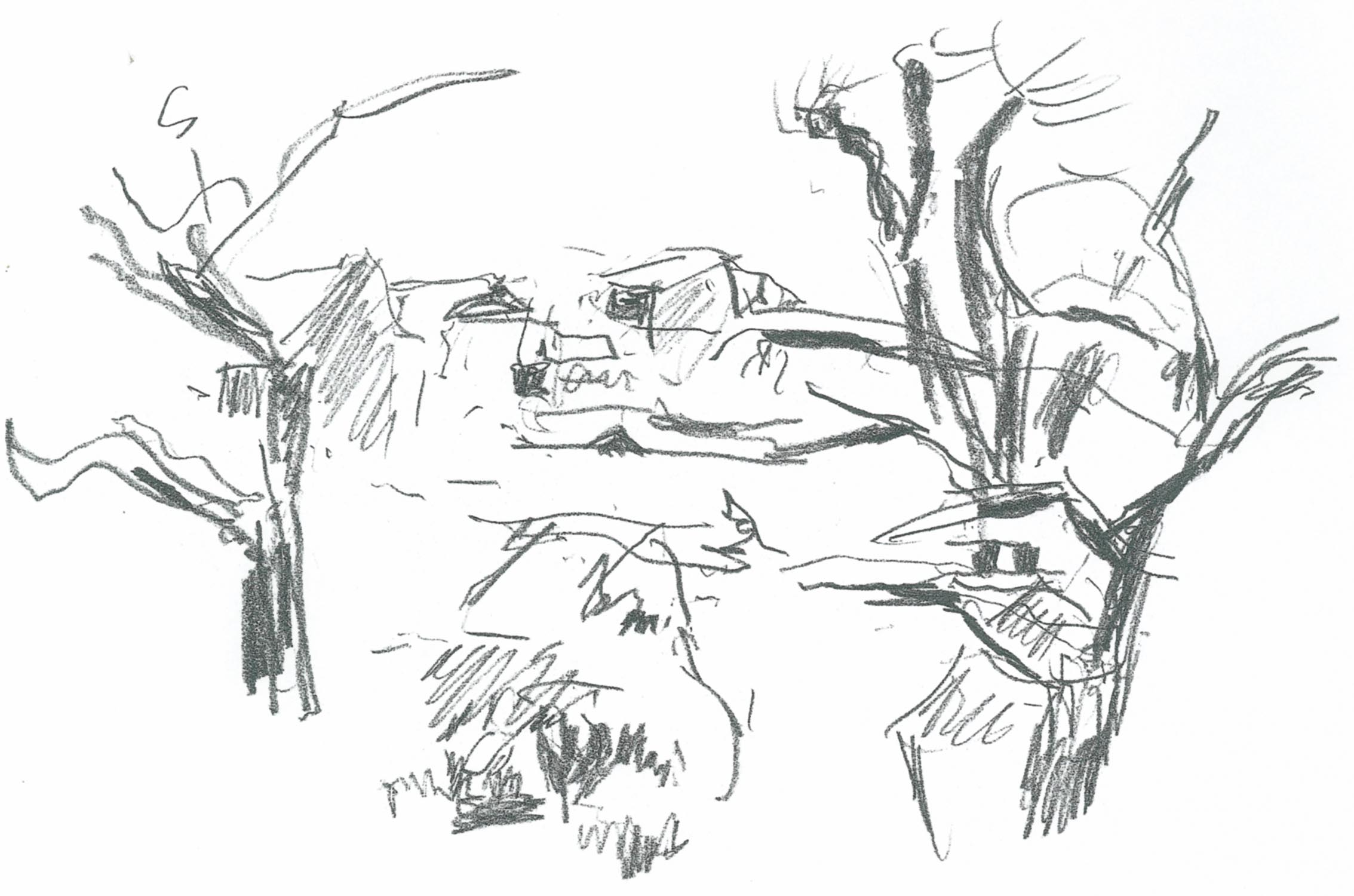 Peter Jakob Schober . Landschaft im Schnee