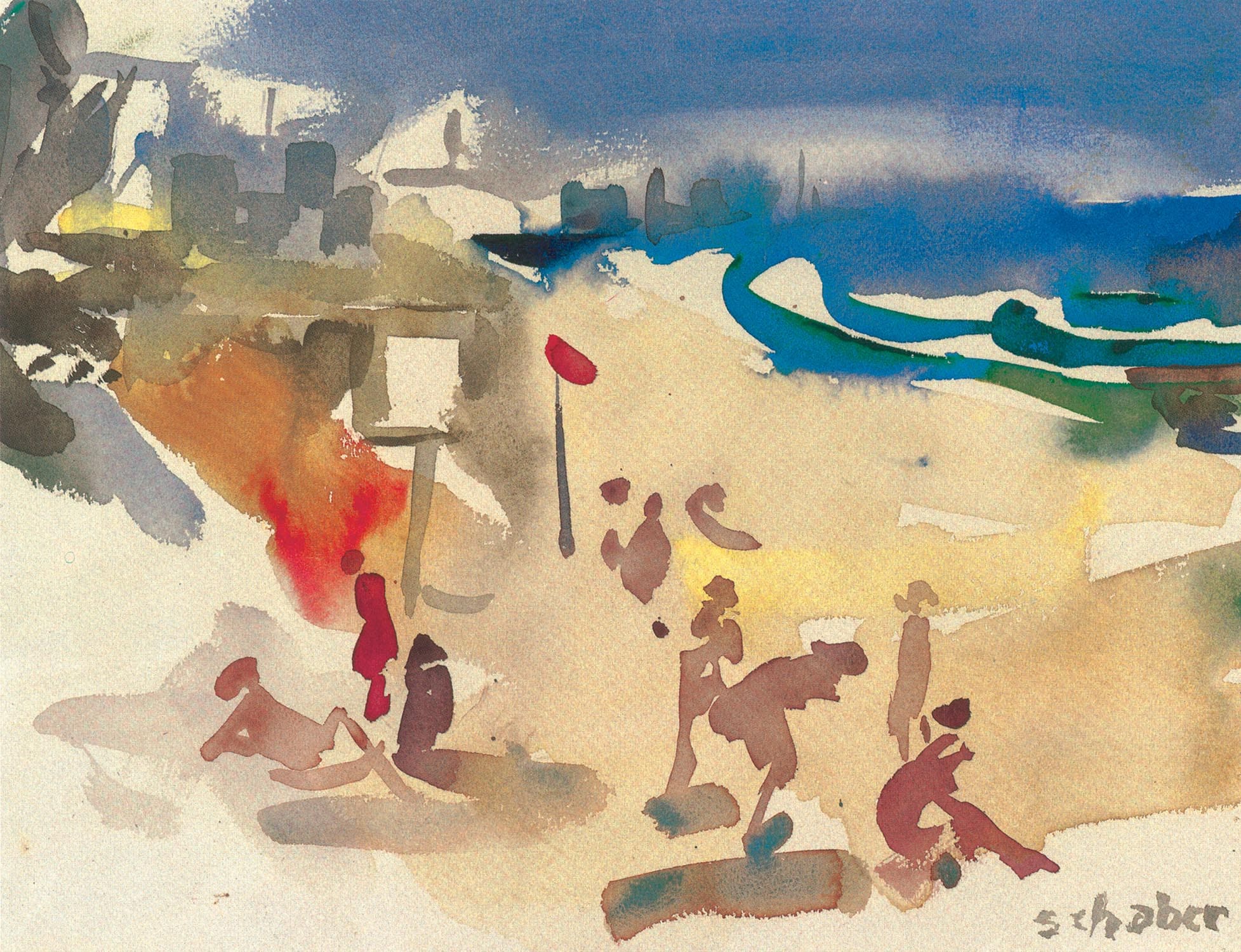 Peter Jakob Schober . Am Strand